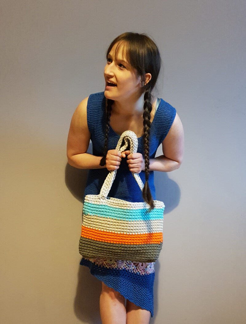 knitted bag rope
